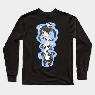 Telescope Goldfish Mermaid (Panda) Long Sleeve T-Shirt